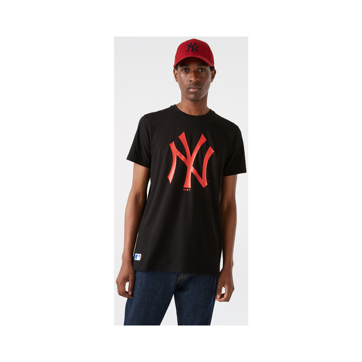 textil Hombre Camisetas manga corta New-Era CAMISETA MLB NEW YORK YANKEES  HOMBRE Negro