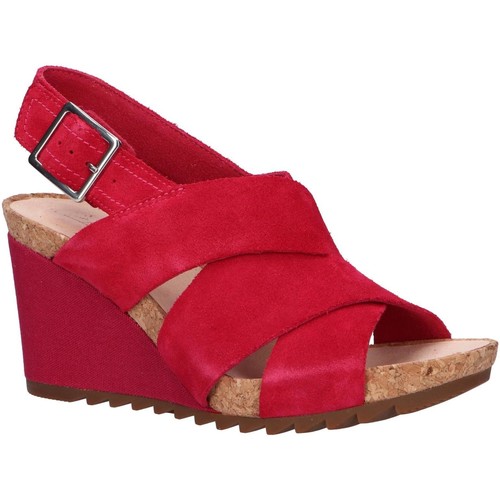 Zapatos Mujer Sandalias Clarks 26150436 FLEX SAND Rojo