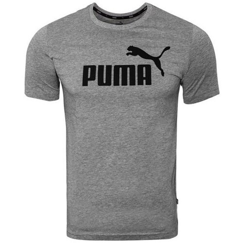 textil Hombre Camisetas manga corta Puma Ess Logo Tee Gris
