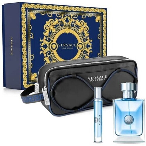 Belleza Mujer Colonia Versace Set  Homme EDT 100ml + Mini 10ml + Trusse Set Versace Homme cologne 100ml + Mini 10ml + Trusse