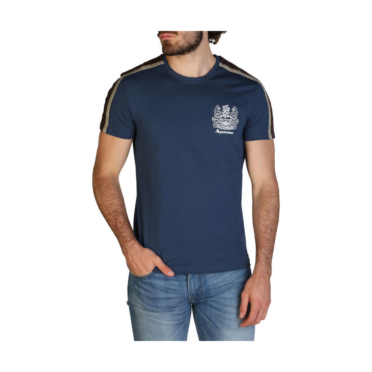textil Hombre Tops y Camisetas Aquascutum - qmt017m0 Azul