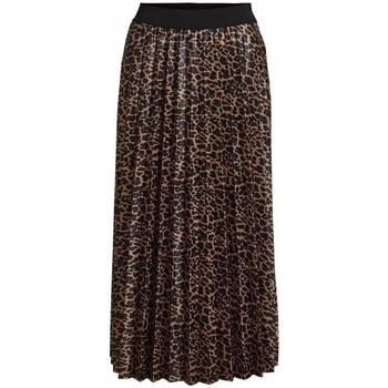 textil Mujer Faldas Vila Nitban Skirt - Print Tiger Eyes Lia Marrón