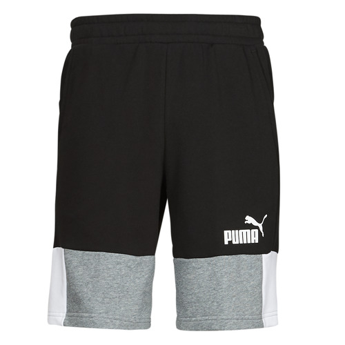 textil Hombre Shorts / Bermudas Puma ESS+ BLOCK SHORTS Negro / Gris / Blanco