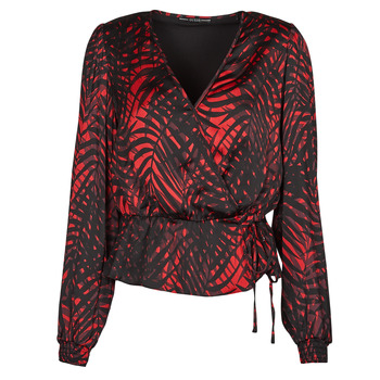 textil Mujer Tops / Blusas Guess LS PIPER TOP Rojo / Negro