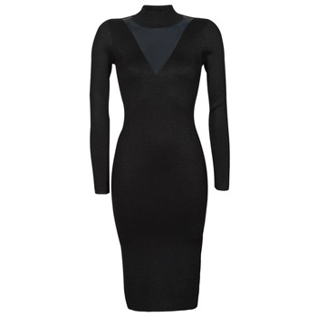 textil Mujer Vestidos largos Guess DENISE DRESS SWEATER Negro
