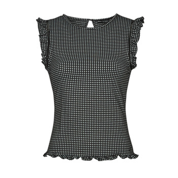 textil Mujer Tops / Blusas Guess SL ABBY TOP Negro / Blanco