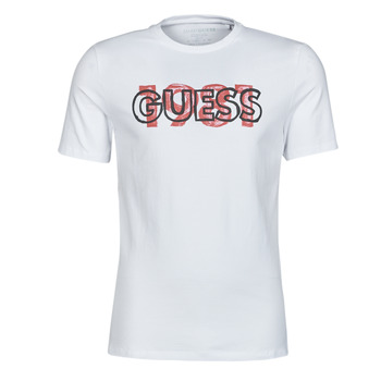 textil Hombre Camisetas manga corta Guess ORWELL CN SS TEE Blanco