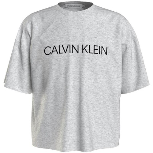 textil Niña Camisetas manga corta Calvin Klein Jeans IG0IG01064 PZ2 Gris
