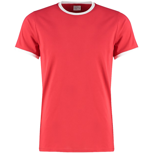 textil Hombre Camisetas manga larga Kustom Kit Ringer Rojo