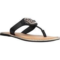Zapatos Mujer Sandalias Tommy Hilfiger ESSENTIAL LEATHER FLAT S Negro