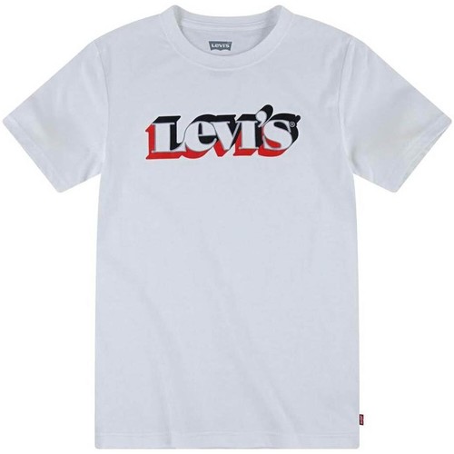 textil Niño Tops y Camisetas Levi's LVB SHORT SLV GRAPHIC Blanco