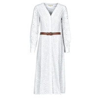 textil Mujer Vestidos largos MICHAEL Michael Kors PALM EYELET KATE DRESS Blanco