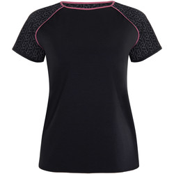 textil Mujer Sujetador deportivo  Lisca Camiseta deportiva de manga corta Playful  Cheek Negro
