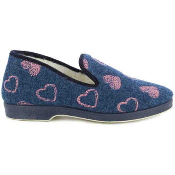 Zapatos Mujer Pantuflas Doctor Cutillas Zapatilla de casa - Corazones Azul
