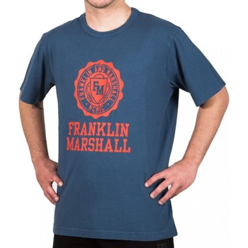 textil Hombre Camisetas manga corta Franklin & Marshall T-shirt Franklin & Marshall Classique bleu marine
