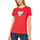 textil Mujer Camisetas manga corta Guess Classic logo triangle Rojo