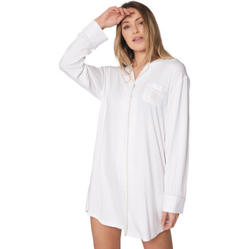 textil Mujer Pijama Admas Camisón de manga larga Night Soft Blanco