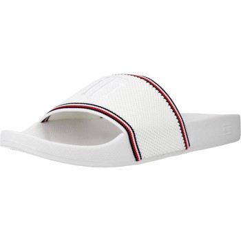 Zapatos Mujer Chanclas Tommy Hilfiger KNITTED POOL SLIDE Blanco