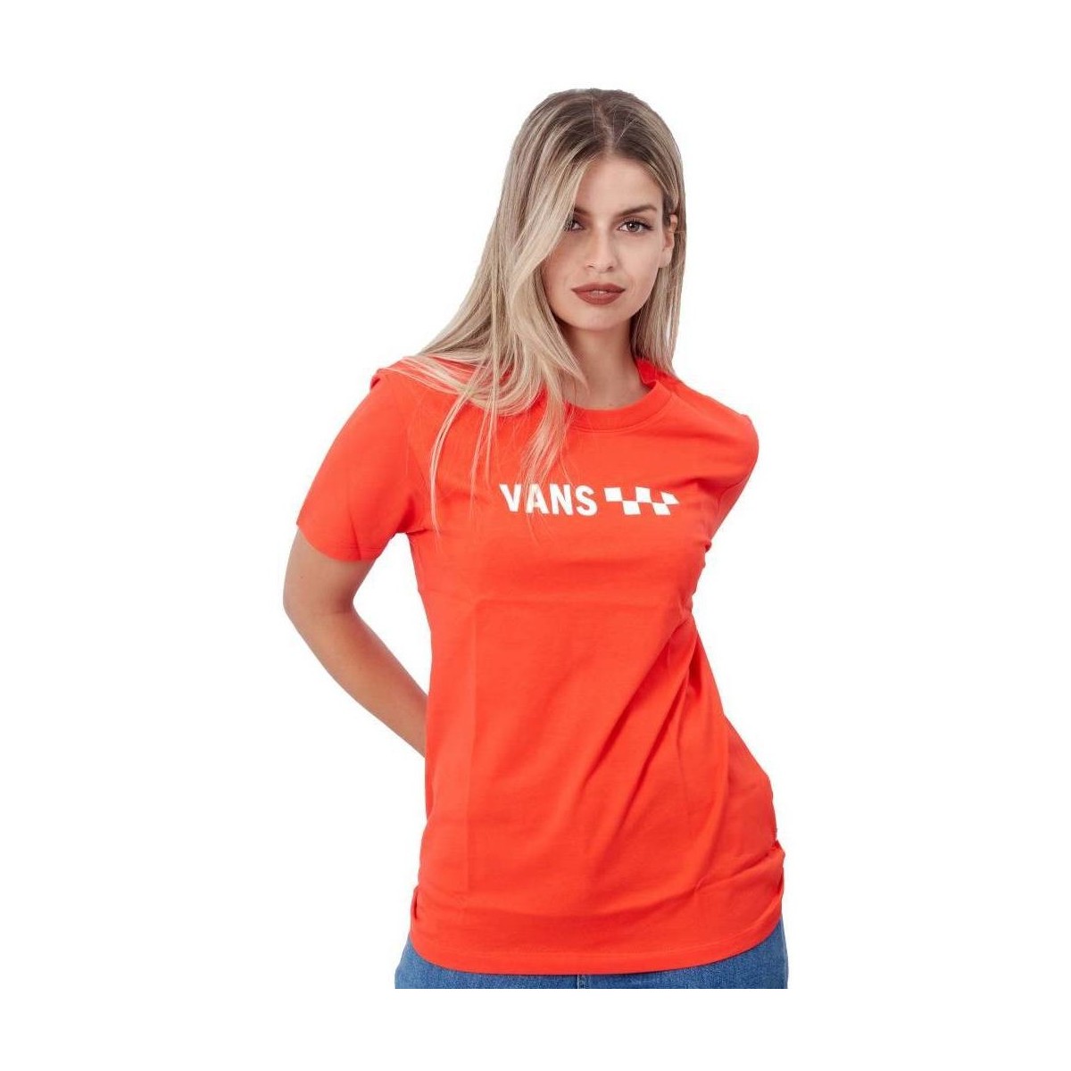 textil Mujer Camisas Vans BRAND STRIPER BF Naranja