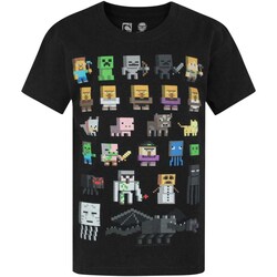 textil Niño Camisetas manga corta Minecraft NS4545 Negro