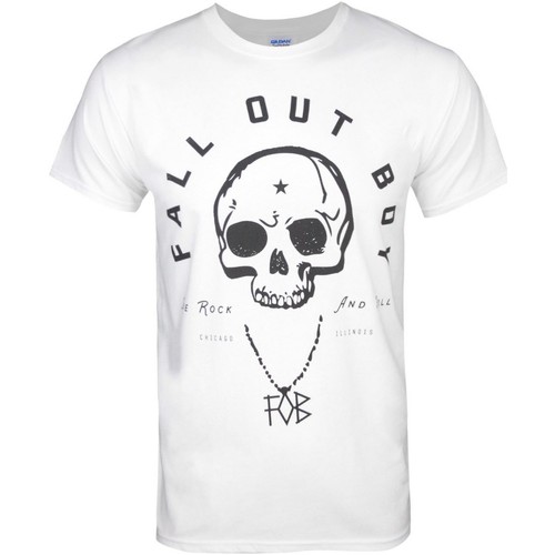 textil Hombre Camisetas manga larga Fall Out Boy NS4014 Blanco