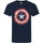 textil Hombre Camisetas manga larga Captain America NS4053 Azul