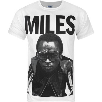 textil Hombre Camisetas manga larga Miles Davis NS4085 Blanco