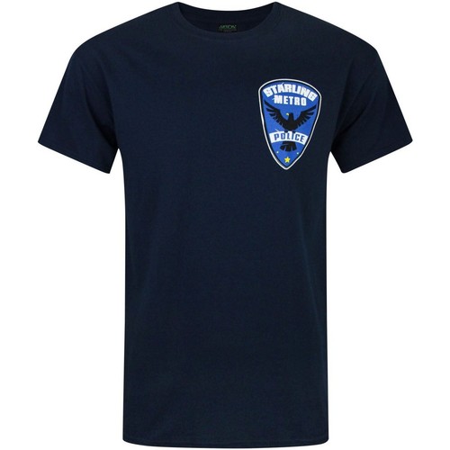 textil Hombre Camisetas manga larga Arrow Starling City Metro Police Azul