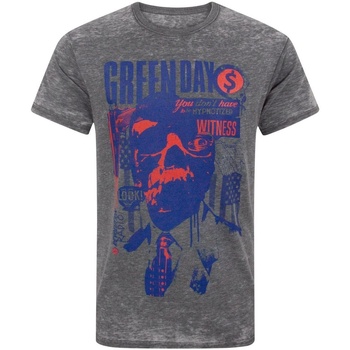 textil Hombre Camisetas manga larga Green Day Revolution Radio Gris