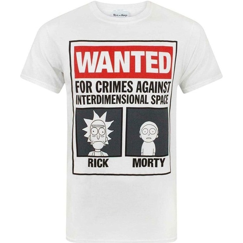 textil Hombre Camisetas manga larga Rick And Morty Wanted Blanco