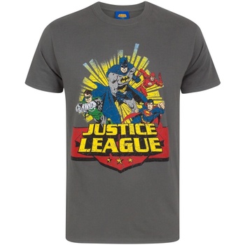 textil Hombre Camisetas manga larga Justice League NS4410 Gris