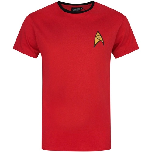 textil Hombre Camisetas manga larga Star Trek  Rojo