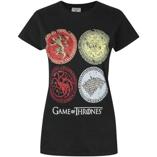 textil Mujer Camisetas manga larga Game Of Thrones House Crests Negro