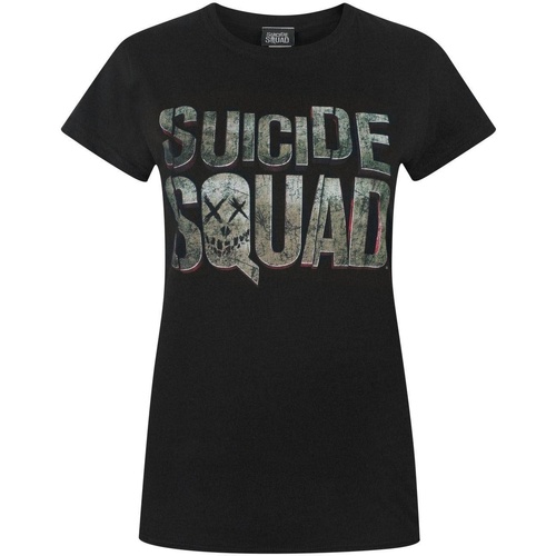 textil Mujer Camisetas manga larga Suicide Squad NS4608 Negro