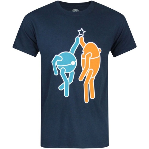 textil Hombre Camisetas manga larga Portal 2 Hi Five Azul