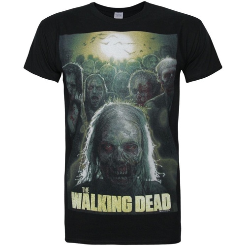 textil Hombre Camisetas manga larga The Walking Dead NS4661 Negro