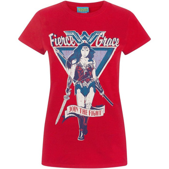 textil Mujer Camisetas manga larga Wonder Woman  Rojo
