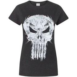 textil Mujer Camisetas manga larga The Punisher NS5788 Negro