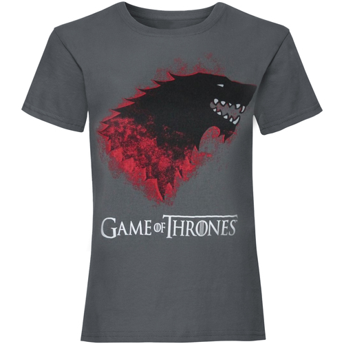 textil Mujer Camisetas manga larga Game Of Thrones Bloody Direwolf Gris