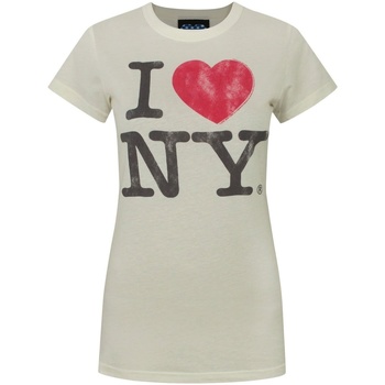 textil Mujer Camisetas manga larga Junk Food I Love New York Blanco