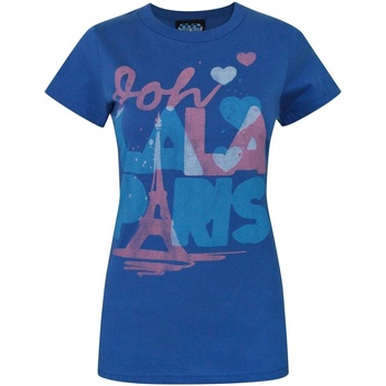 textil Mujer Camisetas manga larga Junk Food Ooh Lala Paris Azul