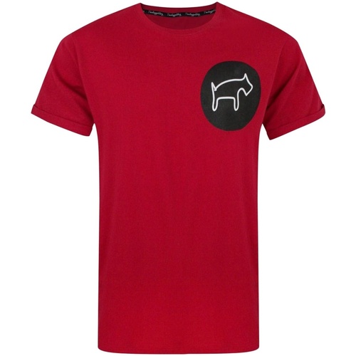 textil Hombre Camisetas manga larga Two Legged Dog NS6063 Rojo