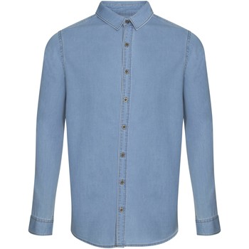 textil Hombre Camisas manga larga Awdis SD040 Azul