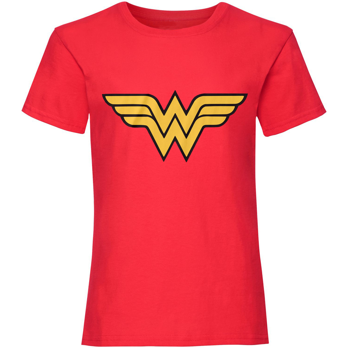 textil Mujer Camisetas manga larga Dc Comics Wonder Woman Rojo