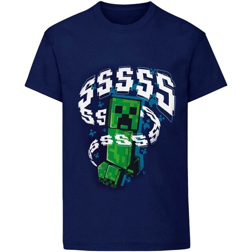 textil Niños Camisetas manga corta Minecraft HE483 Azul