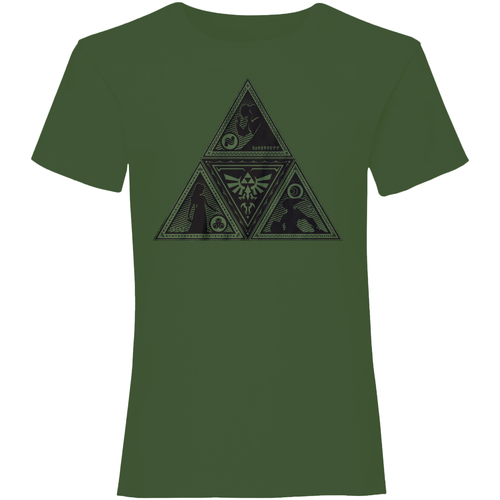 textil Camisetas manga larga Nintendo Triforce Verde