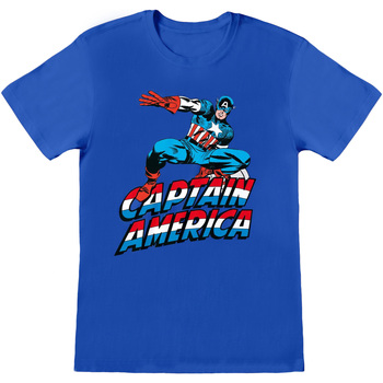 textil Camisetas manga larga Captain America  Azul