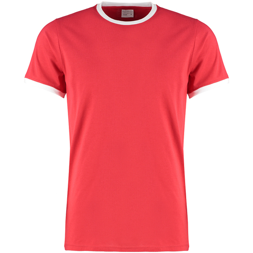 textil Hombre Camisetas manga larga Kustom Kit Ringer Rojo