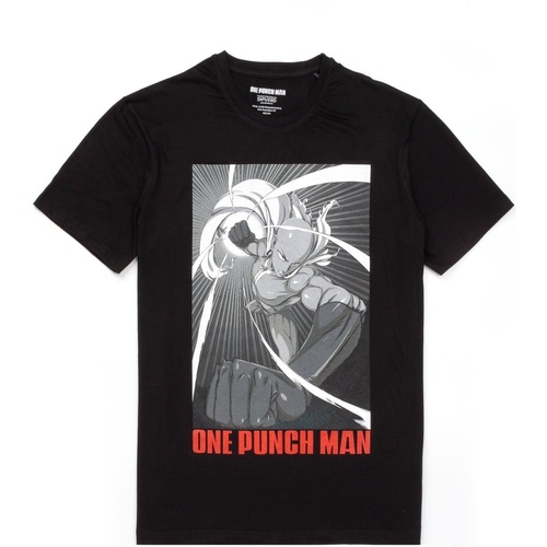 textil Hombre Camisetas manga larga One Punch Man NS5588 Negro