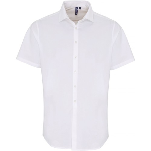 textil Hombre Camisas manga corta Premier PR246 Blanco